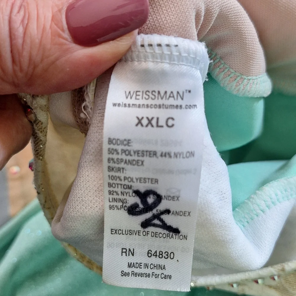 Weissman Mint Green and Ivory Lyrical Dance Costume